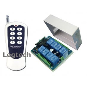 Trådløs fjernbetjening & modtager m/8 relæ-udgange